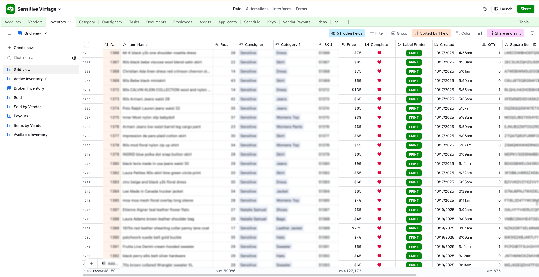 Airtable to Square Inventory Sync